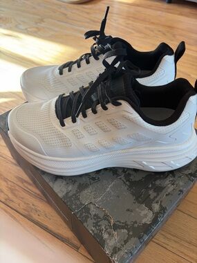 Women’s White and Black Athletic Sneakers